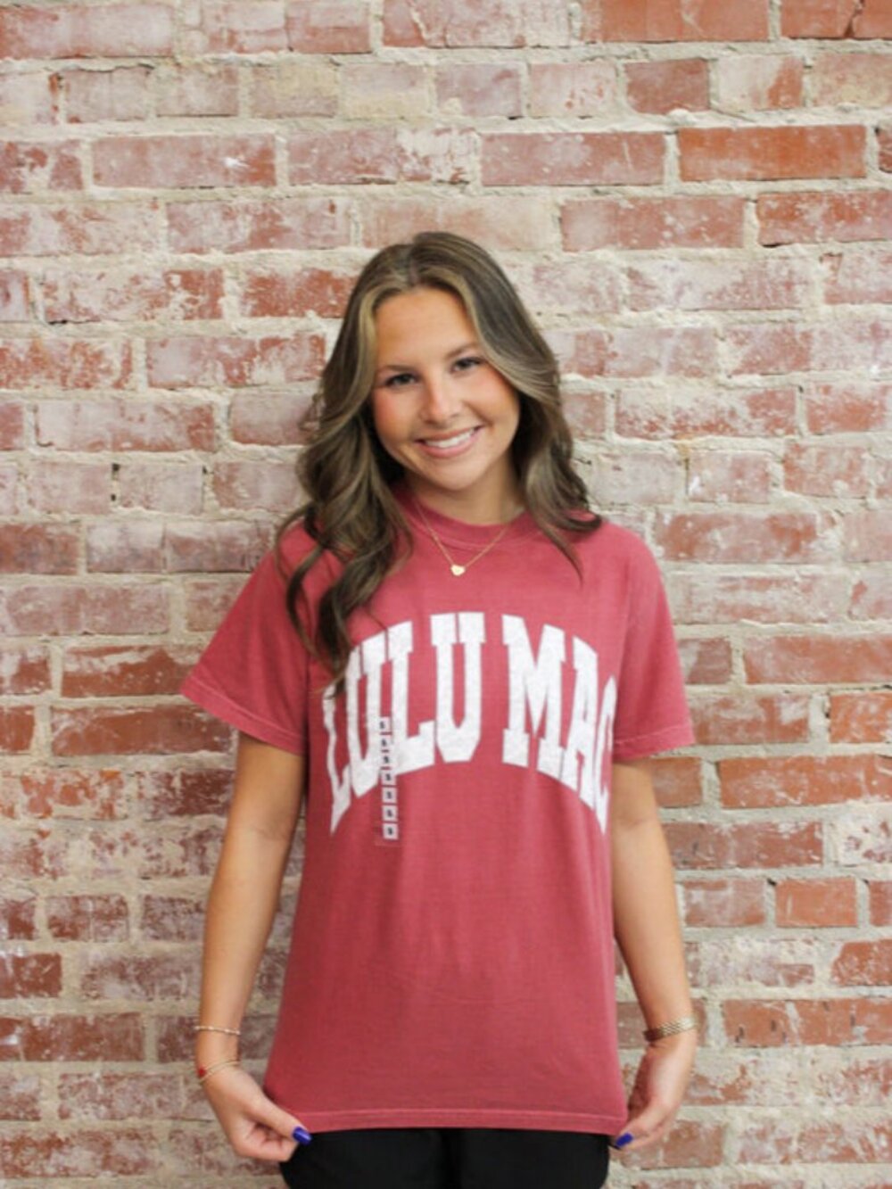 Lulu Mac Camo Crimson Comfort Colors Tee